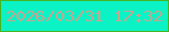 文字の大きさ：5、枠の色：46b521、背景の色：0bf3c5、文字の色：c7a590 無料ブログパーツのブログ時計