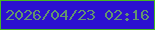文字の大きさ：1、枠の色：46b822、背景の色：2c10d1、文字の色：62956e 無料ブログパーツのブログ時計
