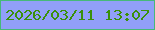文字の大きさ：4、枠の色：46b979、背景の色：919ff8、文字の色：3a9009 無料ブログパーツのブログ時計