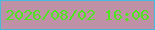 文字の大きさ：4、枠の色：46b9dd、背景の色：be91a7、文字の色：50e520 無料ブログパーツのブログ時計