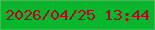 文字の大きさ：4、枠の色：46ba56、背景の色：08b52d、文字の色：b30528 無料ブログパーツのブログ時計