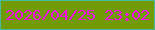 文字の大きさ：4、枠の色：46bc9e、背景の色：729a05、文字の色：f210e3 無料ブログパーツのブログ時計
