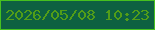 文字の大きさ：3、枠の色：46c11f、背景の色：0d6141、文字の色：529d18 無料ブログパーツのブログ時計