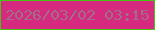 文字の大きさ：1、枠の色：46c313、背景の色：d62980、文字の色：a16e85 無料ブログパーツのブログ時計