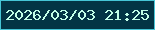 文字の大きさ：3、枠の色：46c5d6、背景の色：033445、文字の色：c2ffe8 無料ブログパーツのブログ時計