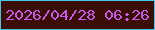 文字の大きさ：4、枠の色：46c5ed、背景の色：3a0e02、文字の色：c559ed 無料ブログパーツのブログ時計