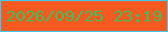 文字の大きさ：5、枠の色：46c6ed、背景の色：f65a21、文字の色：44bd57 無料ブログパーツのブログ時計