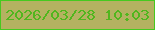 文字の大きさ：1、枠の色：46c920、背景の色：b4b261、文字の色：51b61e 無料ブログパーツのブログ時計