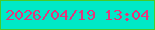 文字の大きさ：3、枠の色：46cb2a、背景の色：00e9c7、文字の色：e3367c 無料ブログパーツのブログ時計