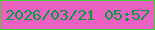 文字の大きさ：4、枠の色：46cb34、背景の色：ea61c1、文字の色：029e42 無料ブログパーツのブログ時計
