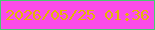 文字の大きさ：5、枠の色：46cb72、背景の色：fb4ce9、文字の色：e4b505 無料ブログパーツのブログ時計