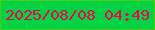 文字の大きさ：3、枠の色：46d012、背景の色：02d244、文字の色：ec0650 無料ブログパーツのブログ時計