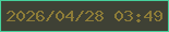文字の大きさ：4、枠の色：46d09b、背景の色：3f4135、文字の色：8d7c38 無料ブログパーツのブログ時計