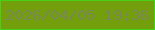 文字の大きさ：1、枠の色：46d116、背景の色：749f0d、文字の色：7a8856 無料ブログパーツのブログ時計