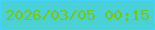 文字の大きさ：1、枠の色：46d2fc、背景の色：4ad1d5、文字の色：79c807 無料ブログパーツのブログ時計