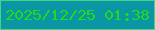 文字の大きさ：5、枠の色：46d383、背景の色：0a96a5、文字の色：22d91b 無料ブログパーツのブログ時計