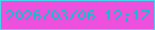文字の大きさ：1、枠の色：46d3ee、背景の色：ed50dd、文字の色：0fc0c7 無料ブログパーツのブログ時計