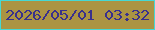 文字の大きさ：4、枠の色：46d8d4、背景の色：ab9443、文字の色：38308c 無料ブログパーツのブログ時計