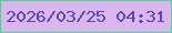 文字の大きさ：4、枠の色：46d989、背景の色：dbb5ee、文字の色：5b47b3 無料ブログパーツのブログ時計