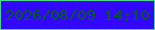 文字の大きさ：1、枠の色：46da88、背景の色：3306fd、文字の色：005c1f 無料ブログパーツのブログ時計