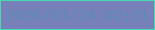 文字の大きさ：5、枠の色：46dbaf、背景の色：7880ba、文字の色：5b8bb6 無料ブログパーツのブログ時計