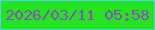 文字の大きさ：3、枠の色：46dbd7、背景の色：24e421、文字の色：894cbb 無料ブログパーツのブログ時計