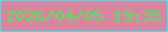 文字の大きさ：1、枠の色：46dbef、背景の色：d8869f、文字の色：4ee75a 無料ブログパーツのブログ時計