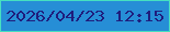 文字の大きさ：1、枠の色：46e0c0、背景の色：268ed6、文字の色：1f1d7d 無料ブログパーツのブログ時計