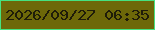 文字の大きさ：3、枠の色：46e180、背景の色：6d6809、文字の色：1f1c09 無料ブログパーツのブログ時計