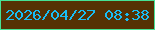 文字の大きさ：1、枠の色：46e195、背景の色：553104、文字の色：18bdf5 無料ブログパーツのブログ時計
