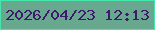 文字の大きさ：5、枠の色：46e5ac、背景の色：68a88e、文字の色：3f196e 無料ブログパーツのブログ時計