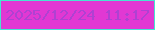 文字の大きさ：1、枠の色：46e5d0、背景の色：e138d3、文字の色：af41d2 無料ブログパーツのブログ時計