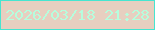 文字の大きさ：4、枠の色：46e5d0、背景の色：e7cfc0、文字の色：b6fddd 無料ブログパーツのブログ時計