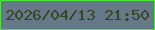 文字の大きさ：5、枠の色：46e833、背景の色：667989、文字の色：384425 無料ブログパーツのブログ時計