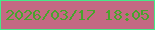 文字の大きさ：1、枠の色：46e988、背景の色：c46983、文字の色：48a42d 無料ブログパーツのブログ時計