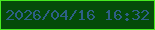 文字の大きさ：4、枠の色：46ea21、背景の色：044b09、文字の色：2e5f87 無料ブログパーツのブログ時計