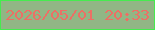文字の大きさ：5、枠の色：46eb4f、背景の色：91b685、文字の色：ec6f65 無料ブログパーツのブログ時計