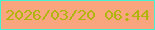 文字の大きさ：3、枠の色：46f0d0、背景の色：f9a57d、文字の色：afb50d 無料ブログパーツのブログ時計