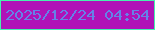 文字の大きさ：5、枠の色：46f1ae、背景の色：b013b7、文字の色：6483e8 無料ブログパーツのブログ時計