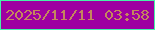 文字の大きさ：1、枠の色：46f2a8、背景の色：9e00a1、文字の色：c4875d 無料ブログパーツのブログ時計