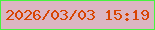 文字の大きさ：4、枠の色：46f340、背景の色：dbb6c3、文字の色：d84402 無料ブログパーツのブログ時計