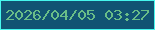 文字の大きさ：1、枠の色：46f7ed、背景の色：115473、文字の色：69bd88 無料ブログパーツのブログ時計
