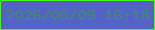 文字の大きさ：2、枠の色：46f913、背景の色：5461c6、文字の色：408973 無料ブログパーツのブログ時計