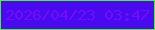 文字の大きさ：2、枠の色：46fa18、背景の色：490af0、文字の色：710df8 無料ブログパーツのブログ時計
