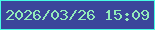 文字の大きさ：5、枠の色：46fbe4、背景の色：3b459b、文字の色：92ebba 無料ブログパーツのブログ時計