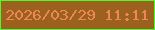 文字の大きさ：1、枠の色：46fd2d、背景の色：9c621d、文字の色：ec8856 無料ブログパーツのブログ時計