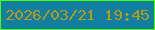 文字の大きさ：3、枠の色：46ff00、背景の色：137fa0、文字の色：b39c1c 無料ブログパーツのブログ時計
