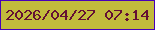 文字の大きさ：5、枠の色：4700b9、背景の色：c1bb3c、文字の色：641034 無料ブログパーツのブログ時計