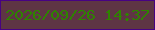文字の大きさ：5、枠の色：470283、背景の色：5e3544、文字の色：2e8300 無料ブログパーツのブログ時計
