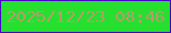 文字の大きさ：2、枠の色：4702c4、背景の色：26df2f、文字の色：b69c6d 無料ブログパーツのブログ時計